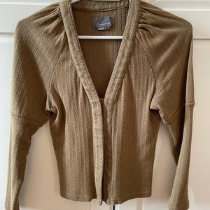 Anthropologie cardigan with puffed shoulders